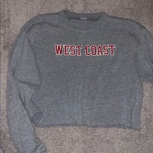 Cropped crew neck- brandy Melville